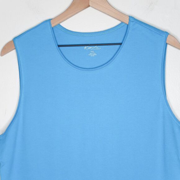 Kim Rogers Womens Tank Top Size PXL Blue Turquoise Office Career Minimalist - Picture 5 of 7